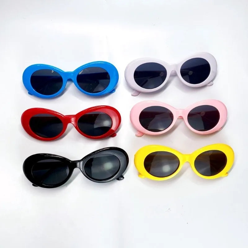 Women Oval Goggle Kurt Cobain Fashion Korean Sunglasses