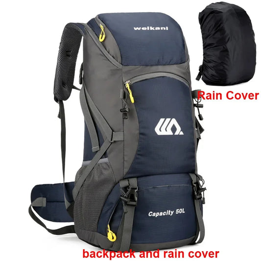 50L Travel Backpack Camping Large Waterproof Outdoor Mountaineering Sports Bags