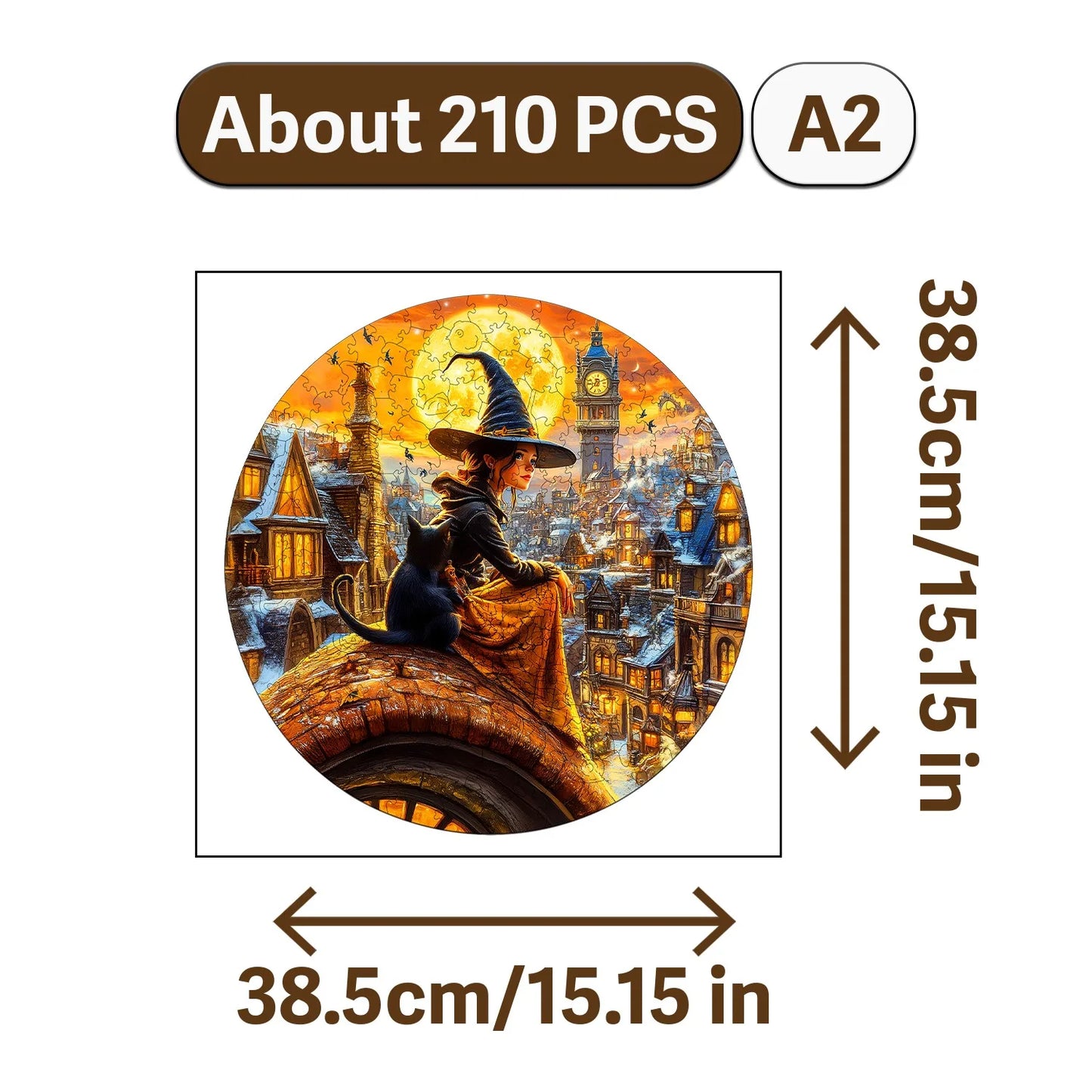 Children and The Queen Wooden Jigsaw Puzzle Wood Home Decor Painting Christmas and Halloween Gift Toy for Teen and Kid