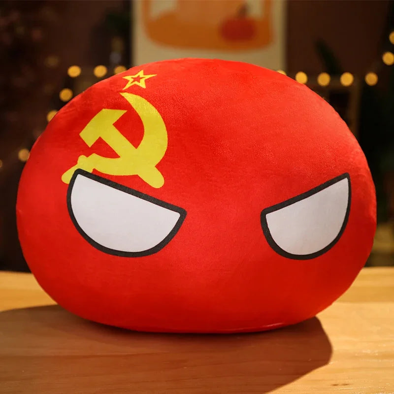 Country Ball Toys Plush Polandball Hand Warmer Pillow Countryball USSR USA FRANCE RUSSIA UK JAPAN GERMANY ITALY Decor
