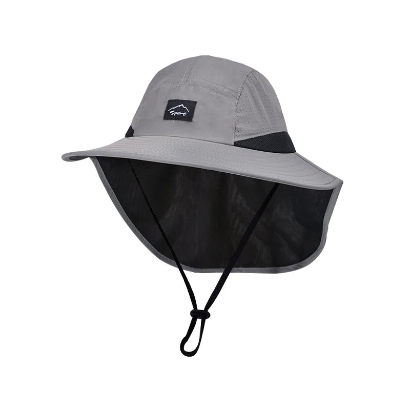 Xinbaoguan 100% Polyester 9249 Summer MEN'S AND WOMEN'S Large Brimmed Shawl Fisherman Hat Quick Drying Breathable Sunshade Hat