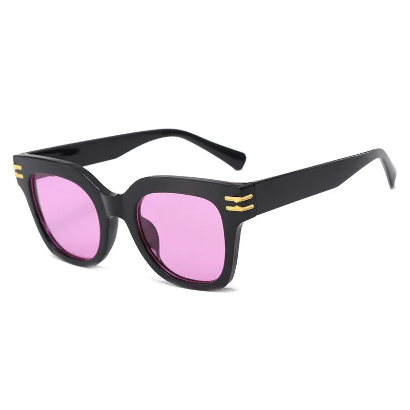JNPCXI Ins Popular Fashion Square Women Sunglasses Retro Rivets Men Trending Sun Glasses Gradient Shades UV400