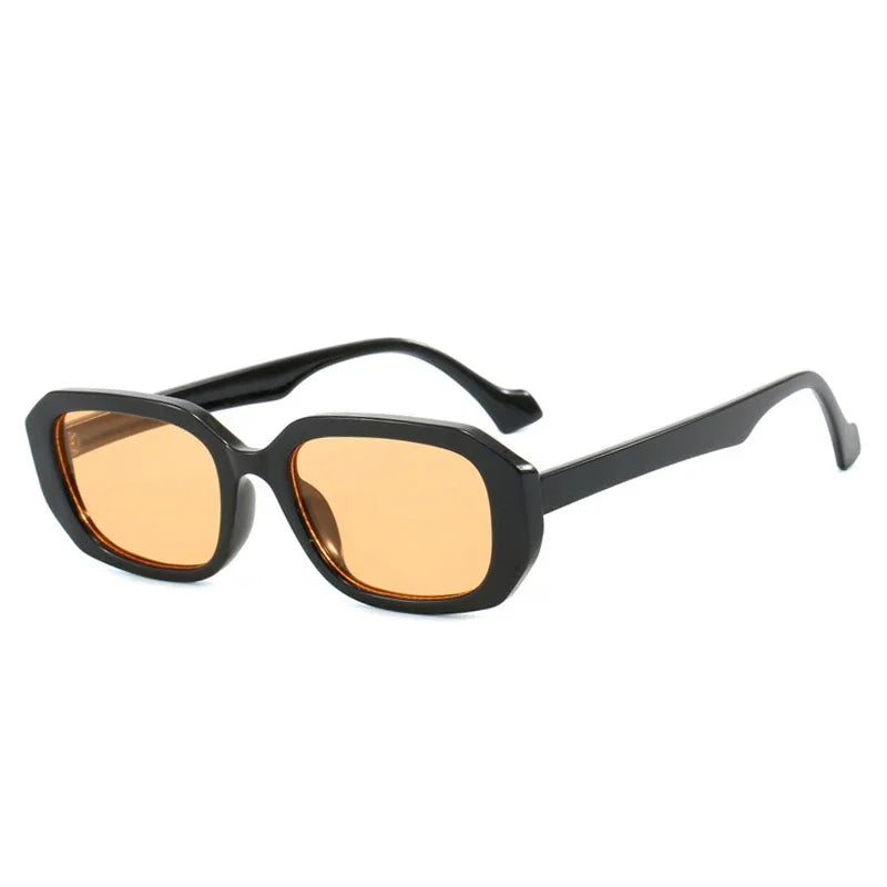 JNPCXI Fashion Small Polygon Rectangle Sunglasses Women Retro Clear Gradient Shades UV400 Men Sun Glasses