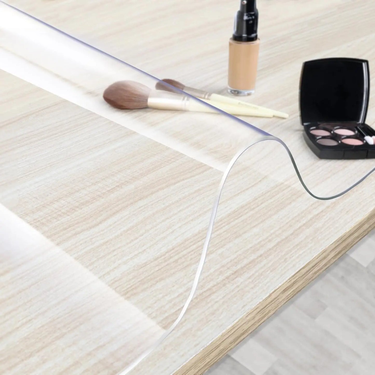 Makeup Mat for Vanity Desk Top, PVC Desk Mat - Easy to Clean, Waterproof and Oilproof Desk Pad