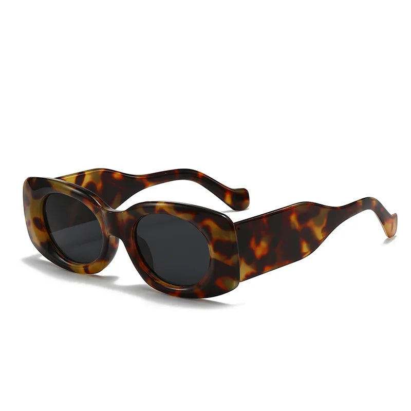 JNPCXI Ins Popular Fashion Square Men Sunglasses Vintage Rectangle Punk Yellow Blue Shades UV400 Women Trending Sun Glasses