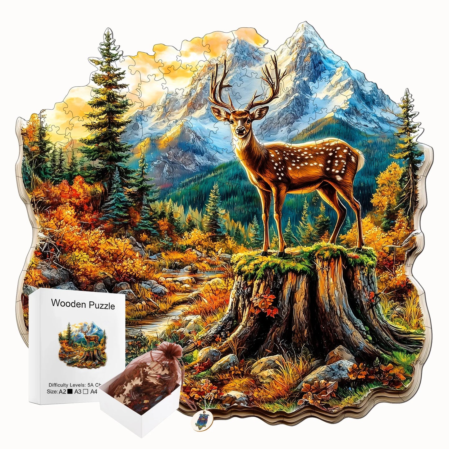 Humans Nature And Animals Wooden Jigsaw Puzzle Romantic Style Wooden Decor Christmas and Halloween Gift Toy for Teen and Kid