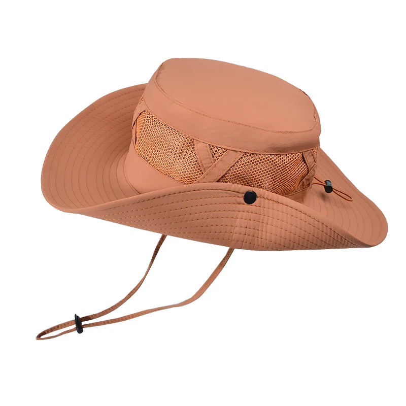 Xinbaoguan 100% Nylon Spring/Summer Big Eaves Breathable Sunshade Fisherman Hat Men's Sunscreen Sun Hat Fishing Hat