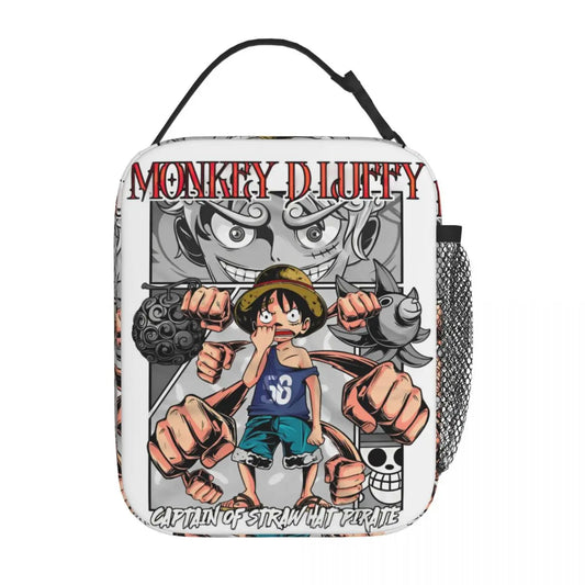 One Piece Monkey D Luffy Anime Insulated Lunch Thermal Bag Work School Bag M16