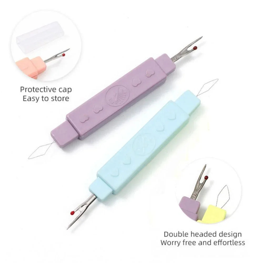 2 in 1 Needle Threader Seam Ripper Threading Seam Remover Seam Ripper Tool, Needle Threader Tool for Sewing Knitting Quilting