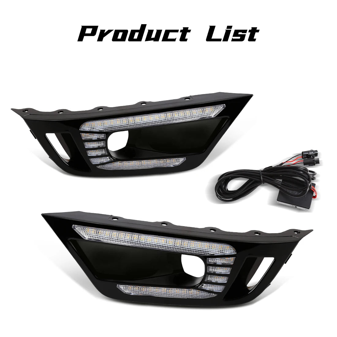DRL For Ford Ranger Raptor 2022 2023 2024 LED Daytime Running Lights Car Front Bumper Driving Daylight LED Fog Lamp White Yellow
