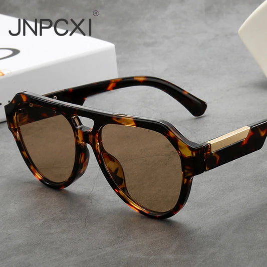 JNPCXI New Fashion Double Rivet Square Sunglasses Women Luxury Brand Designer Retro Rectangle Sun Glass Vintage Eyewear Female