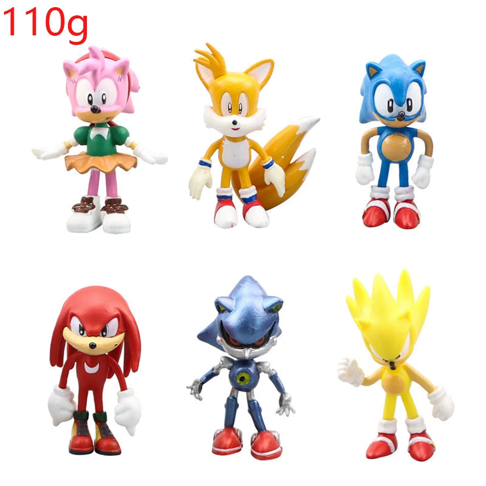 Sonic Tails Action Figures Blue Shadow Doll Cartoon Figurines Collectible Dolls
