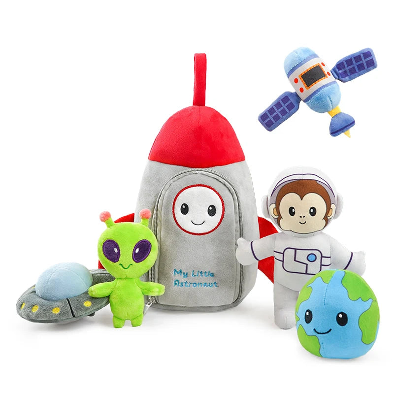 Cute Pretend Play Plush Toy Set My Little Policeman Chef Detective Firefighter Doctor Pirate Role-Play Intresting Toys Gift