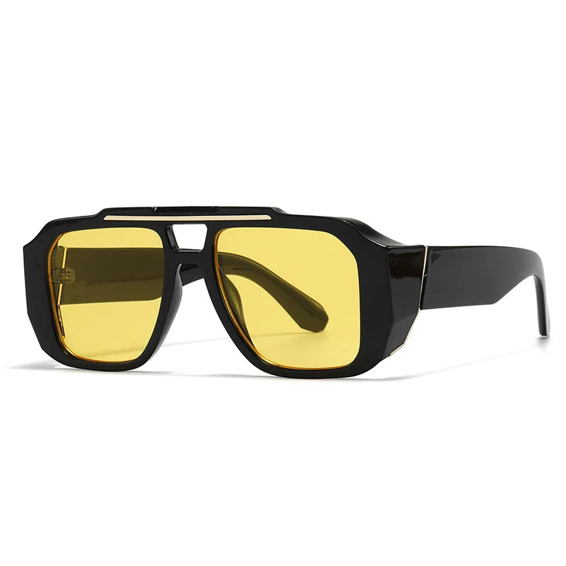 JNPCXI Vintage Double Bridges Square Women Sunglasses Fashion Brand Designer Gradient Shades UV400 Men Sun Glasses