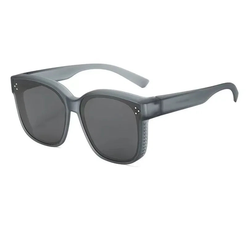 Fit Over Glasses Men Women UV400 Wear Sunglasses Foldable Myopia Glasses Cover  Sunglasses