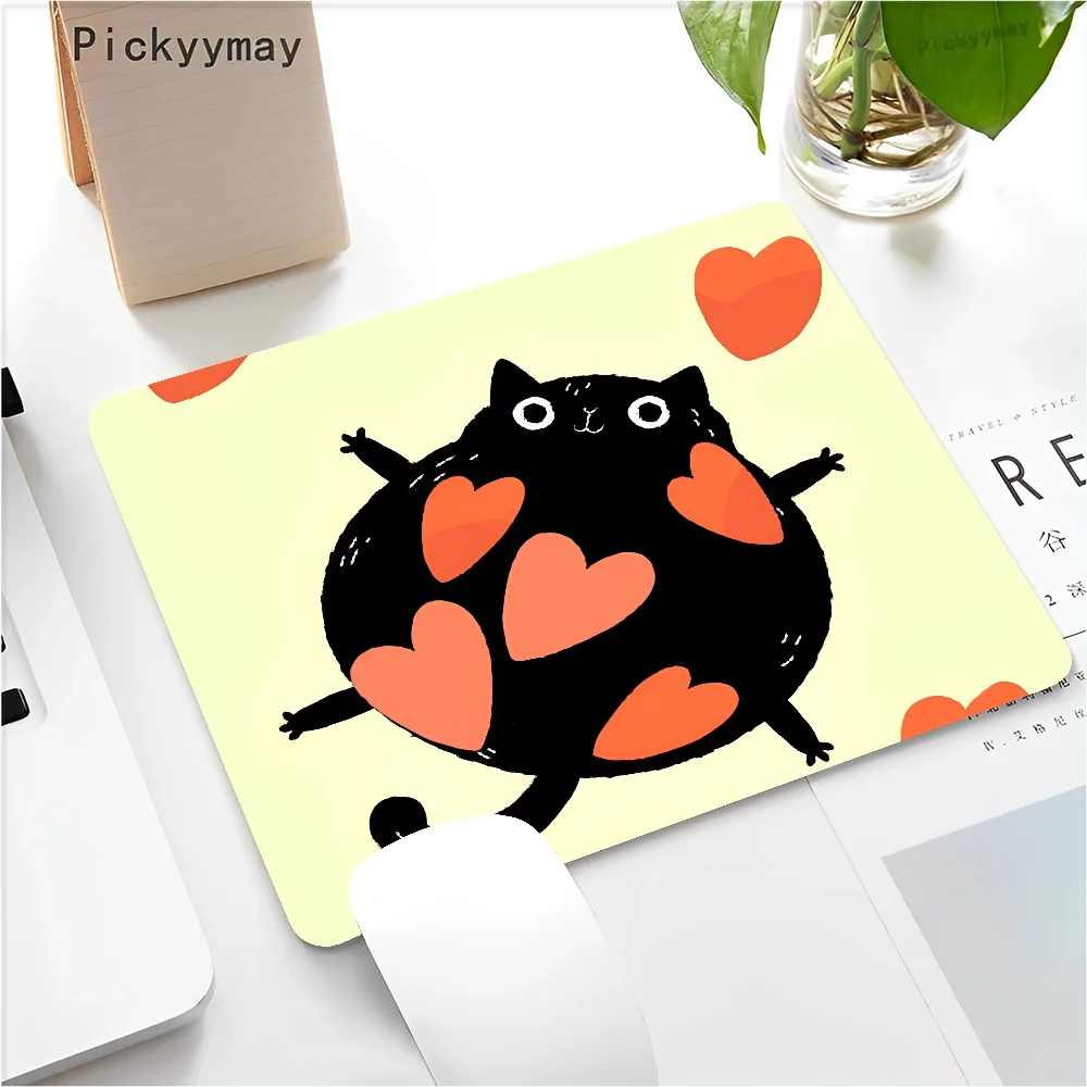 Funny Black Cat Mouse pad PC Desk Mat Table Big Mouse Pad PC Non-slip Rug z20
