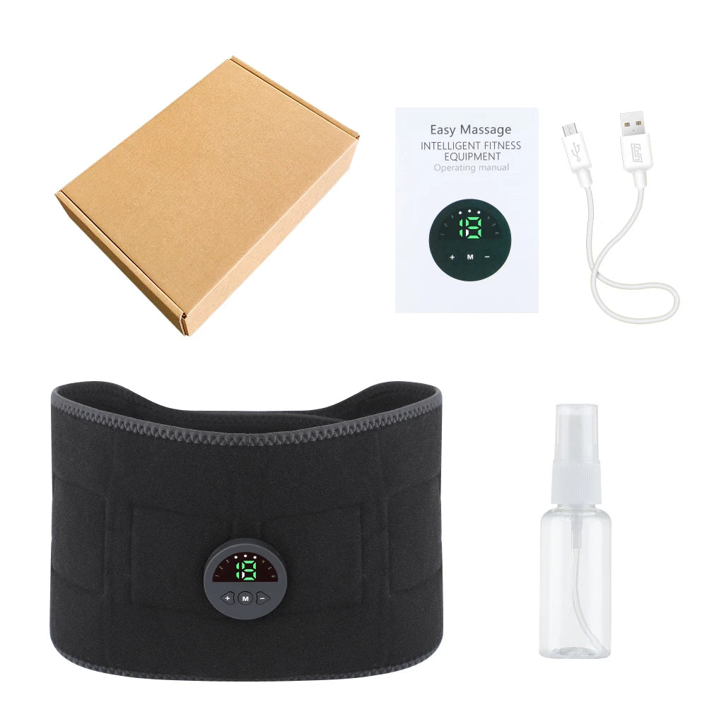 6 Modes Abdominal Electrical Stimulation Belt EMS Slimming Belt Trainer ABS Muscle Stimulator Body Fitness Electric Weight Loss