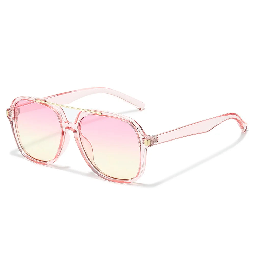 JNPCXI New Retro Oversized Pilot Square Leopard Blue Sunglasses for Women Men Punk Square Sun Glasses Ladies Outdoor Eyewear