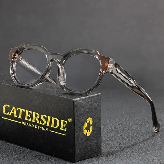 CATERSIDE Retro Punk Sunglasses Men Vintage Thick Frame High-Quality Brand Fashions Sun Glasses for Women Party Travel Eyewear