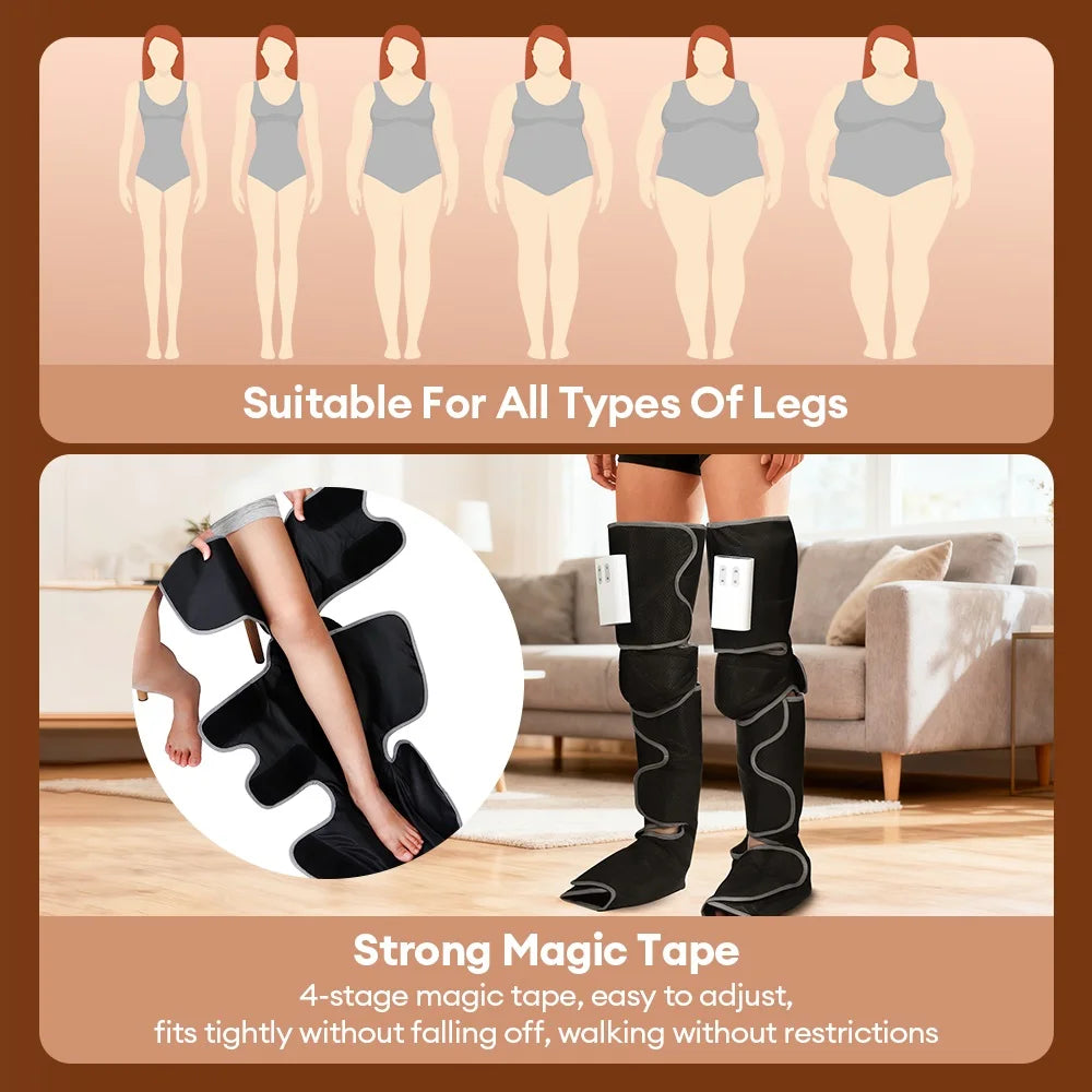 Electric Leg Massager Airbag Kneading Vibration Leg Knee Foot Massager Wireless Thigh Calf Air Pressure Relaxation masajeador