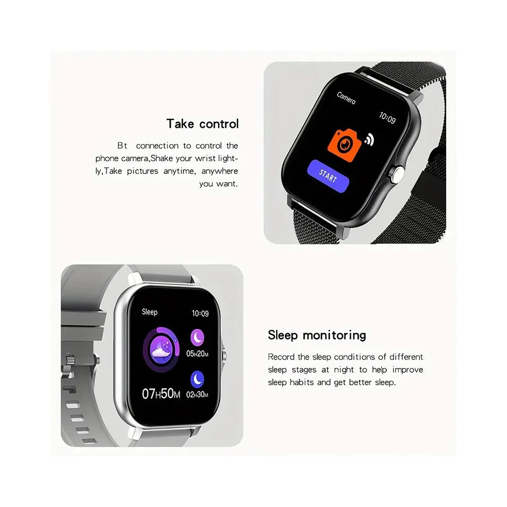 2025 Smartwatch 1.44" Color Screen Bluetooth Call Heart Rate & Health Monitor
