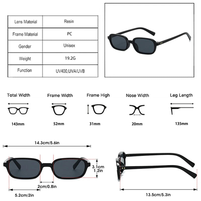 JNPCXI New Retro Small Rectangle Sunglasses Women Fashion Rivets Leopard Champagne Shades UV400 Men Punk Sun Glasses
