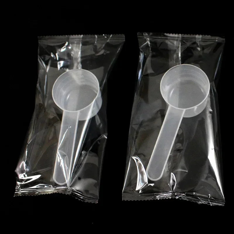 20g Individually Packaged 40ml Flat-bottomed Spoon 20g Measuring Spoon with Scale Transparent Plastic Measuring Spoon 40ml