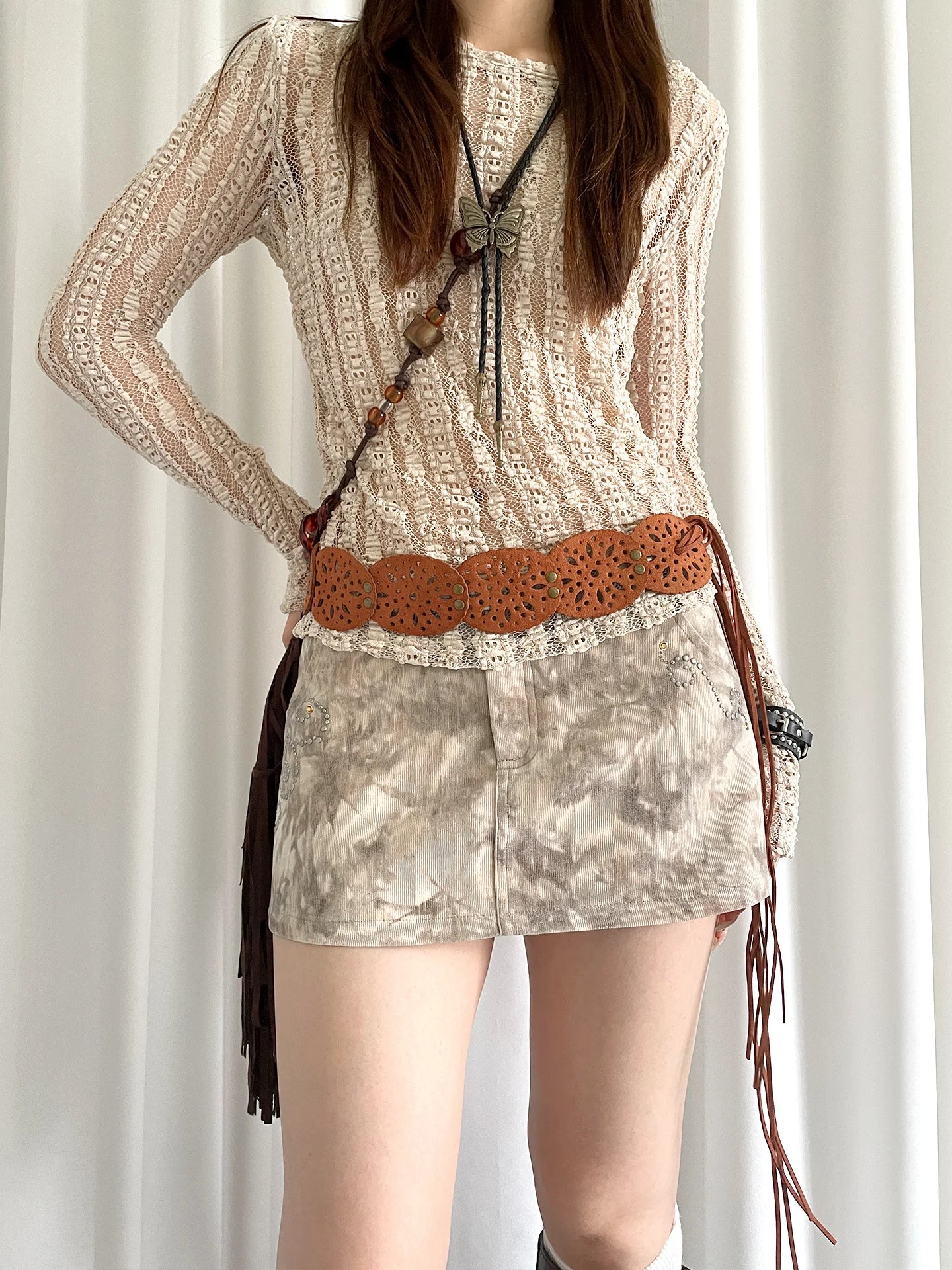 Retro Ethnic Brown Wide Belt For Women Bohemian Waistcoat With Skirt And Jeans Straps