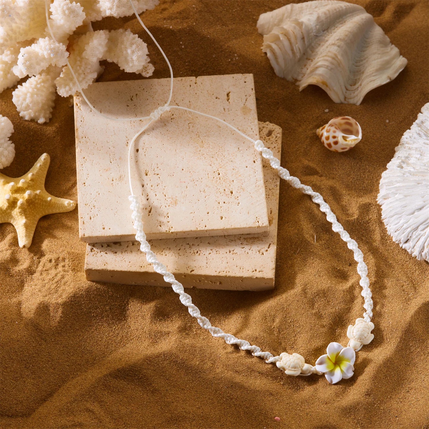 Bohemian White Plumeria Flower Necklace for Women Handmade Colorful Beaded Choker Summer Beach Vacation Jewelry Gift 2026 Trend