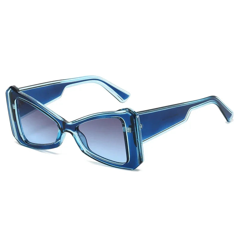 JNPCXI New Retro Cat Eye Candy Color Sunglasses Women Fashion Purple Red Gradient Shades UV400 Men Sun Glasses