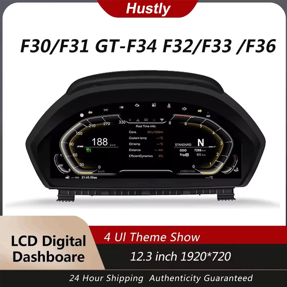 12.3-inch digital instrument panel For BMW F30 F31 GT-F34 F32 F33 F36 2013-2020 car dashboard speedometer