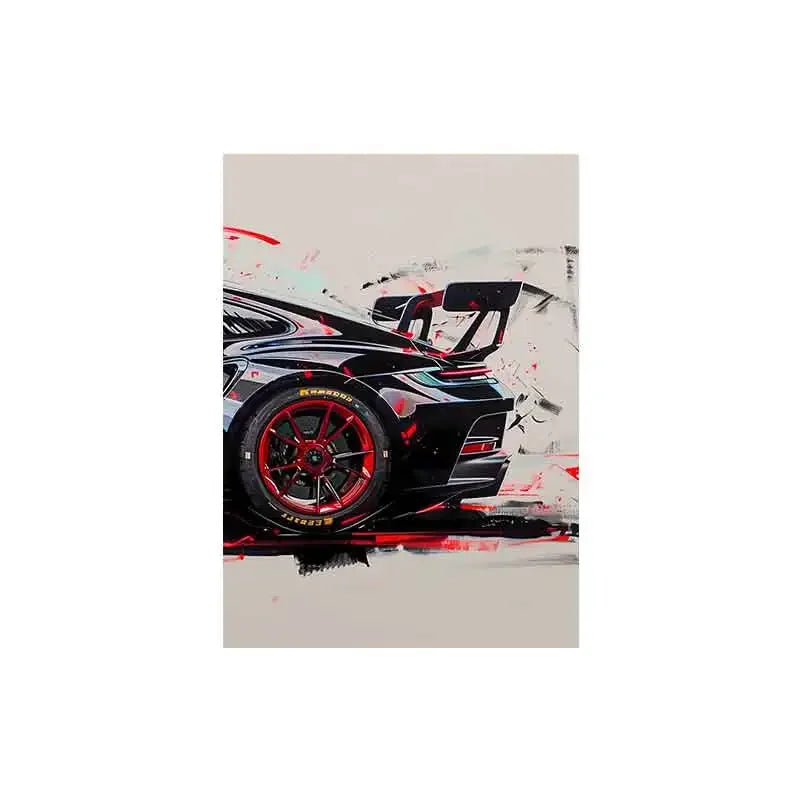 Popular Super Sports Car GT3 RS Graffiti Wall Art, HD Canvas Poster, Home Decor