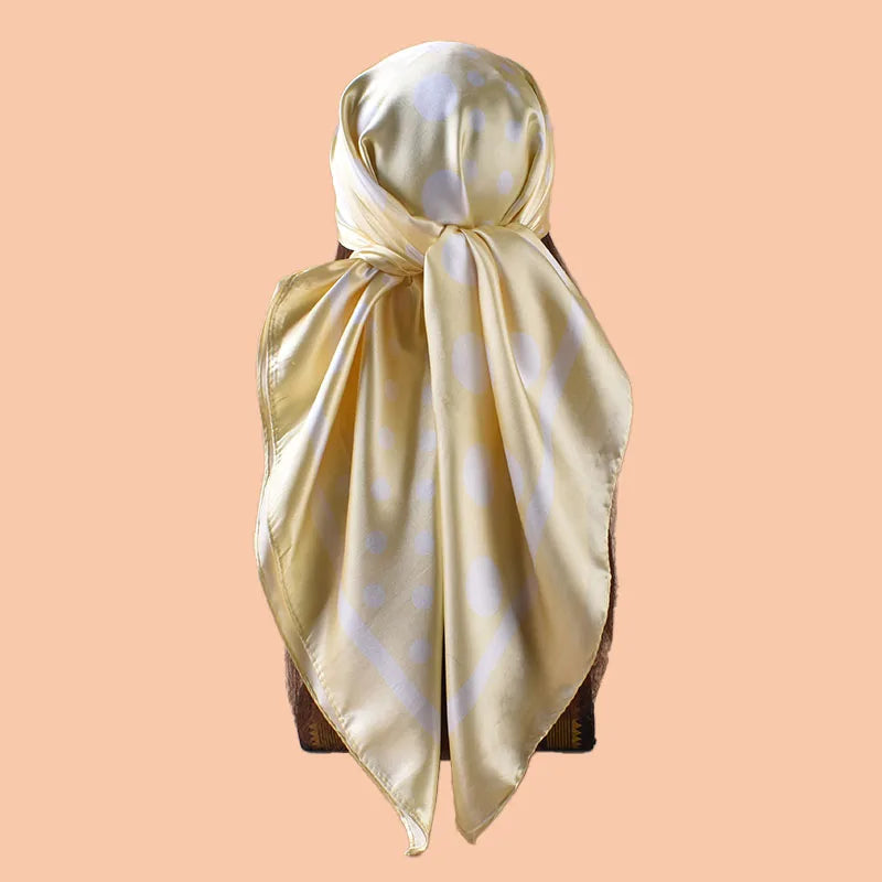 1pc Gradient Paisley Print Satin Square Scarf Women's Hair Accessory Spring New Style Versatile as Belt Bag Decor Silk Headband