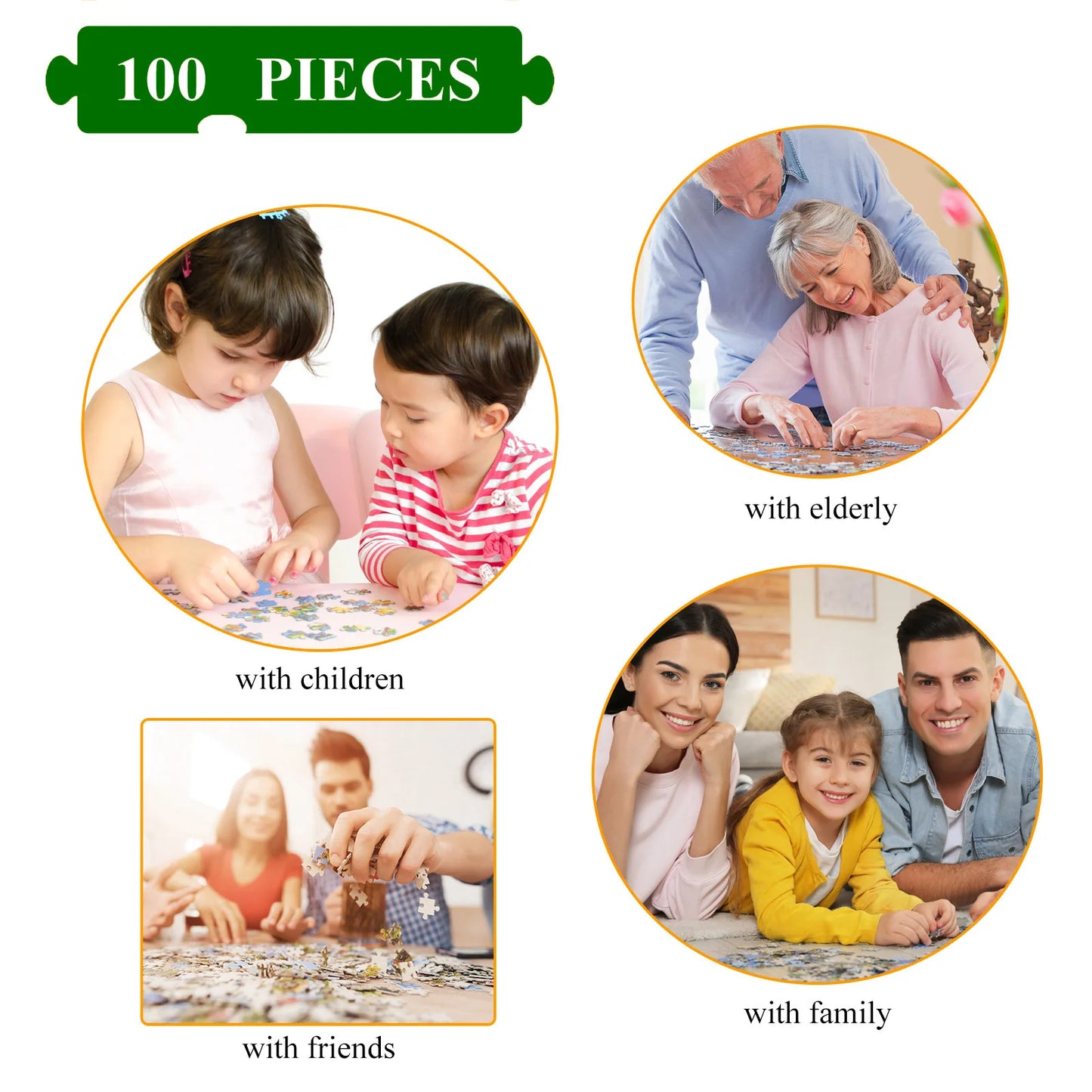 38x25 finished size Children's Paper Puzzle 100 Pieces Blue Card Animal Cartoon Puzzle Educational Toy Perfect Gift for Kids