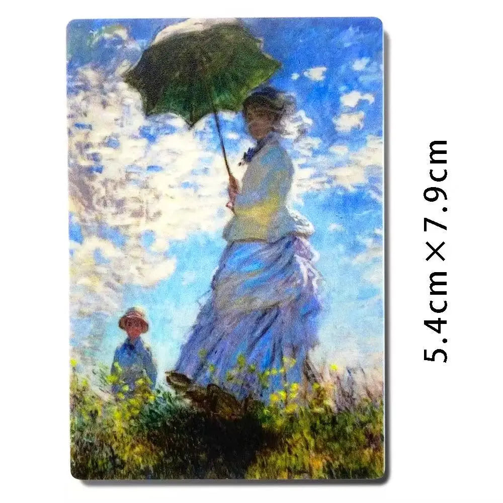 Van Gogh Starry Night, Mona Lisa Fridge Magnets - World Famous Paintings Art Refrigerator Magnets Set, Gift for Art Lovers