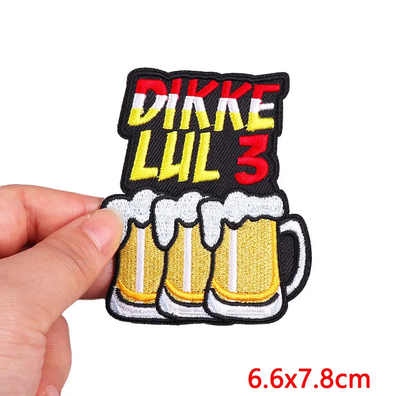 Netherland Oeteldonk Emblem Embroidery Patch Iron On Patches For Clothes DIY Star Heart Carnival For Netherland Embroidery Patch