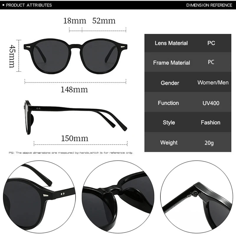 JNPCXI Vintage Round Rivets Punk Sunglasses Women Leopard Blue Shades UV400 Fashion Clear Ocean Lens Men Sun Glasses