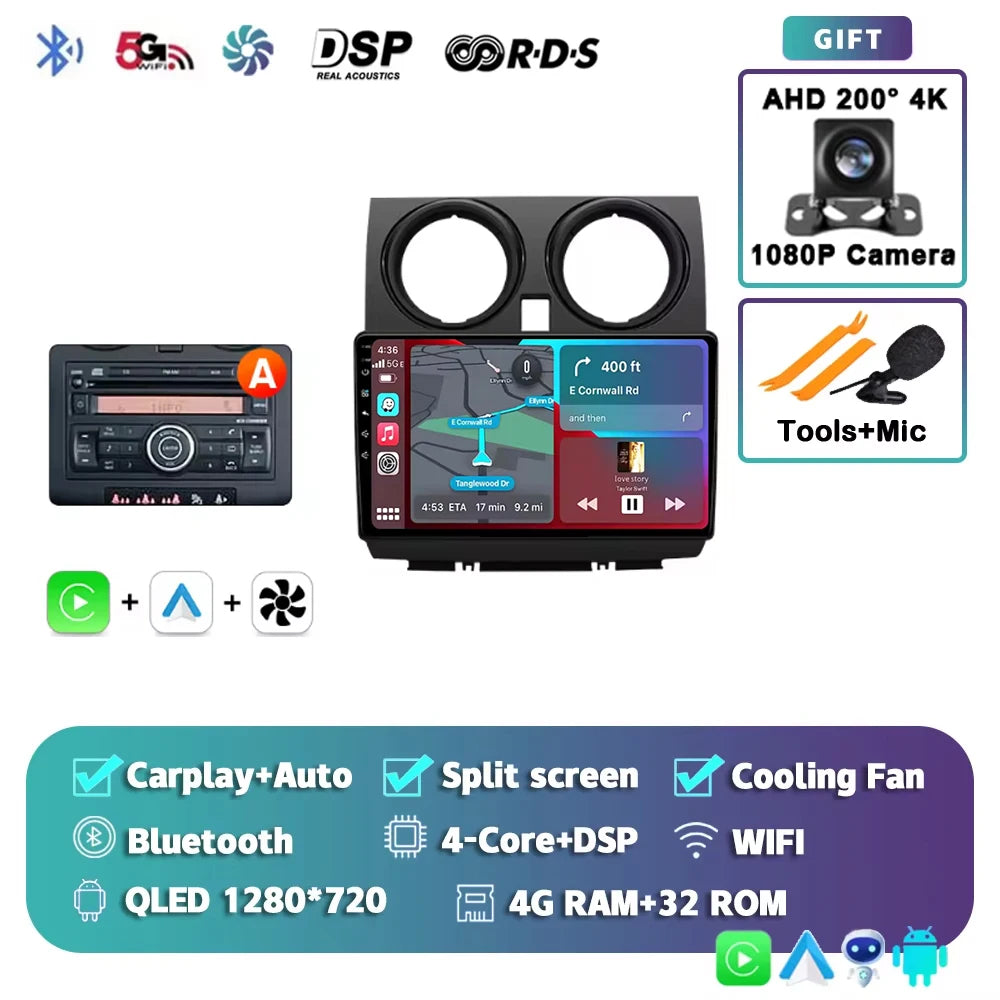 Android 15 Car Radio For Nissan Qashqai J10 2005 2006 2008 2010 2012 2014 2015 Wireless Android Auto Carplay Multimedia Player 2