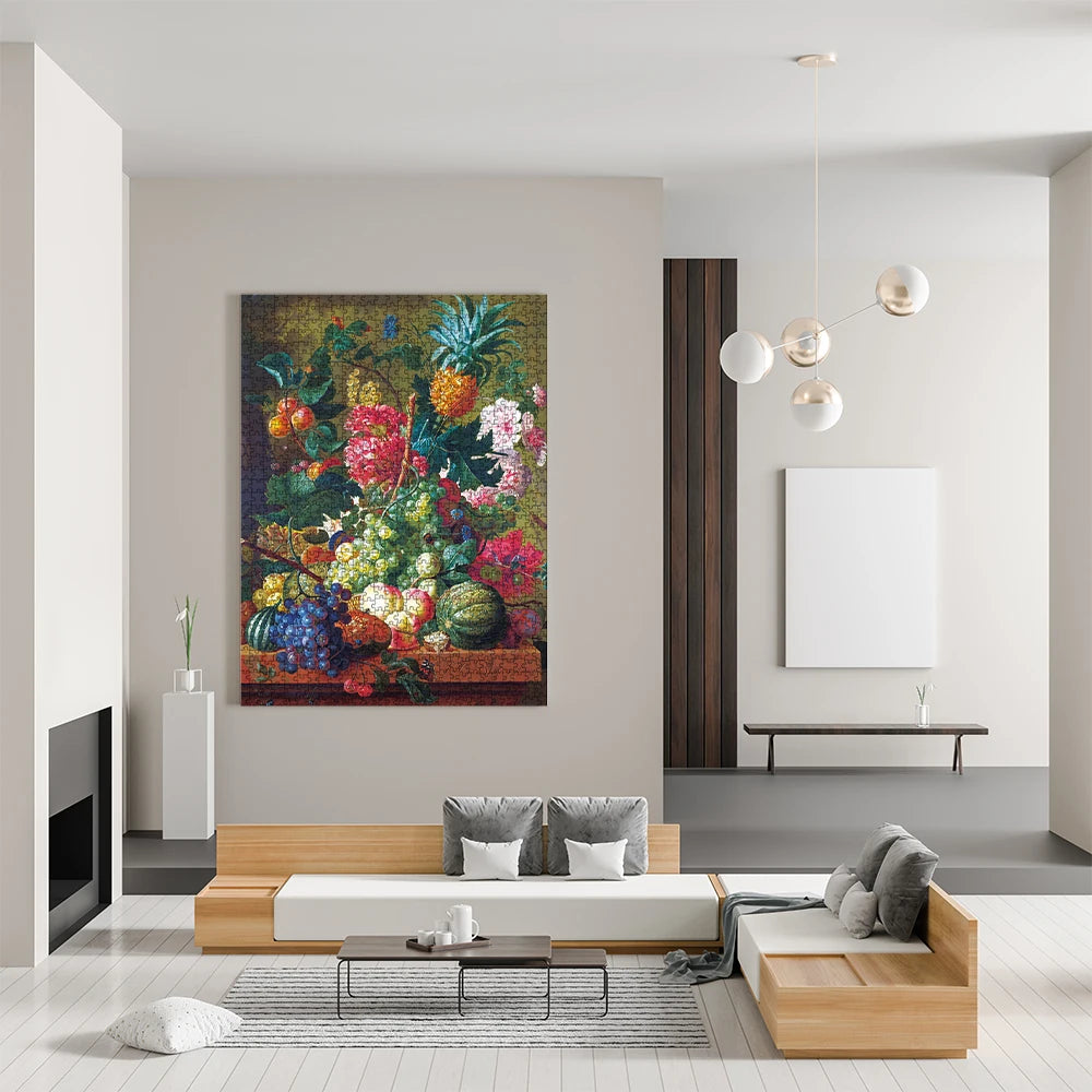 MaxRenard Jigsaw Puzzle 1000 Pieces for Adults Artwork Fruit and Flowers Environmentally Friendly Paper Christmas Gift Toy