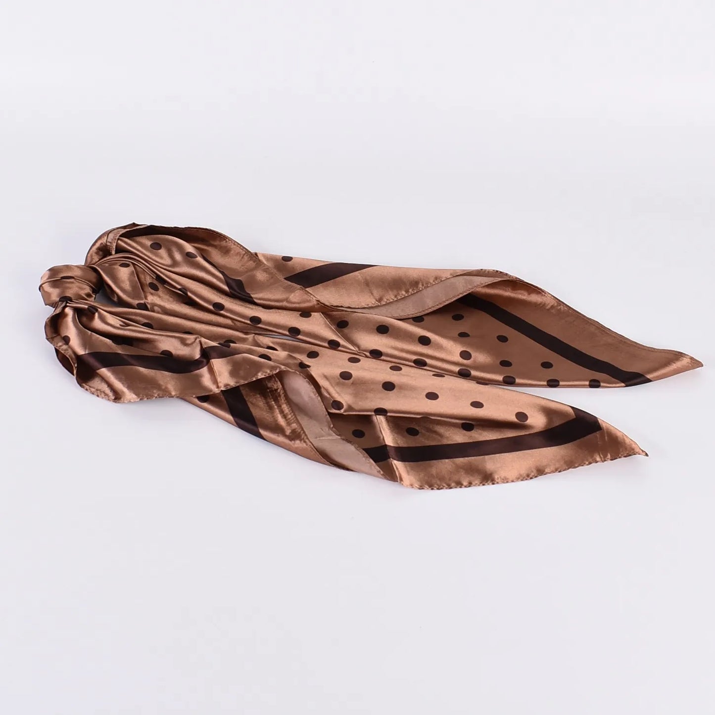 Summer new fashionable temperament wavelet dot 90CM large square scarf printed with fashionable square silk