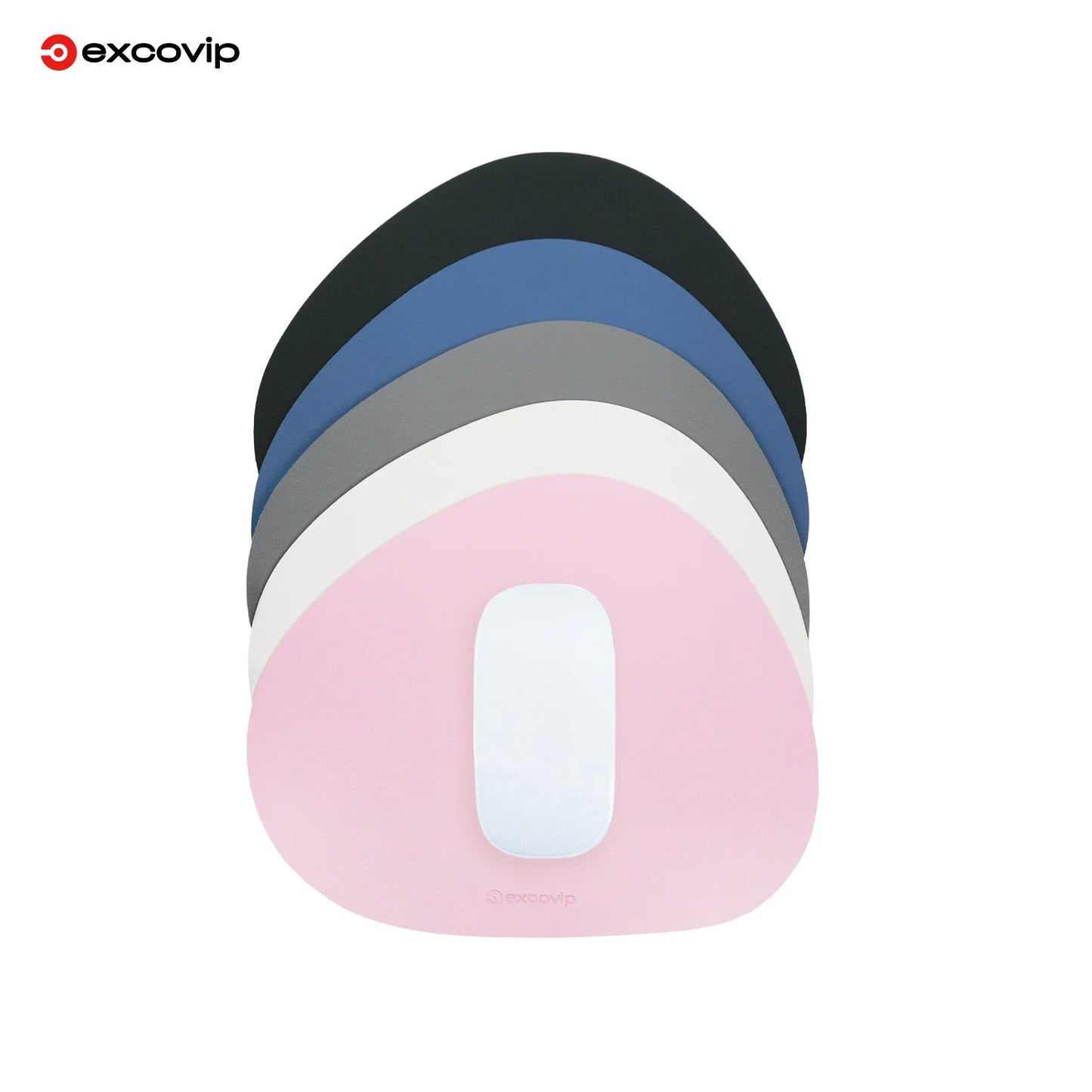 EXCO Mini Leather Mouse Pad Office PU Mousepad Small Portable with Non-Slip Base for Home Laptop Computer Waterproof