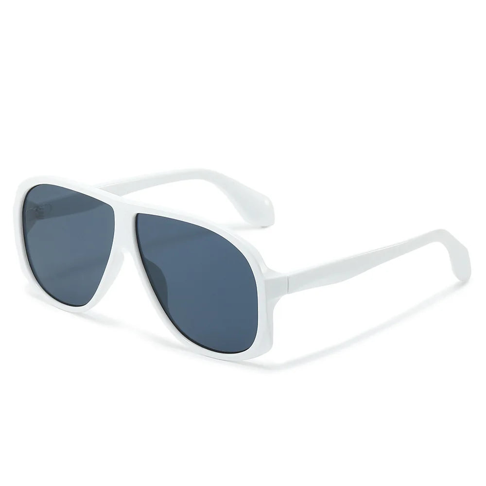 JNPCXI Retro Double Bridges Men Pilot Sunglasses Fashion Tea Rivets Decoration Shades UV400 Women Trending Sun Glasses