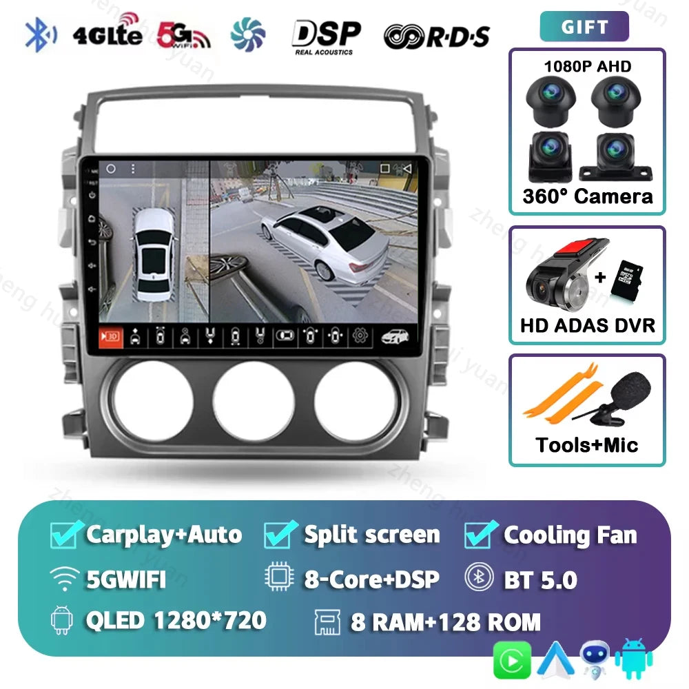 CarPlay Auto Android 15 For Suzuki Liana 1 2004 - 2008 Car Radio Multimedia navigation video DVD Autoradio Stereo 2din 4G+BT GPS