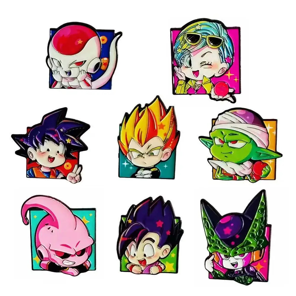 4/8pcs Funny Cartoon Enamel Pins Cool Anime Brooches Clothes Backpack Lapel Badges Fashion Jewelry Accessories For Friends Gifts