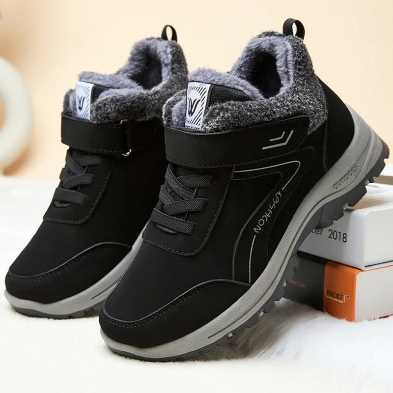 Mix Color Snow Boots for Women Soft Plush Keep Warm Sneakers Woman Winter Platform Anti Slip Cotton Ankle Boots Female