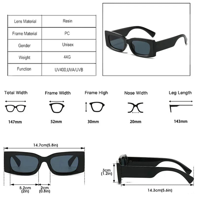 JNPCXI Ins Popular Fashion Square Candy Color Women Sunglasses Retro Gradient Yellow Men Shades UV400 Sun Glasses