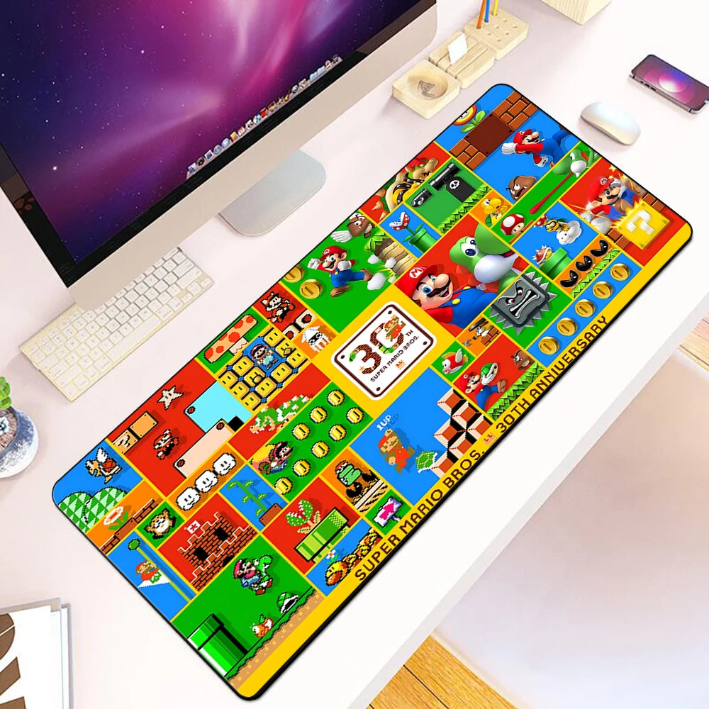 Game Bros Super Marios Mousepad HD Printing PC Game Keyboard Nonslip Mouse Pad10