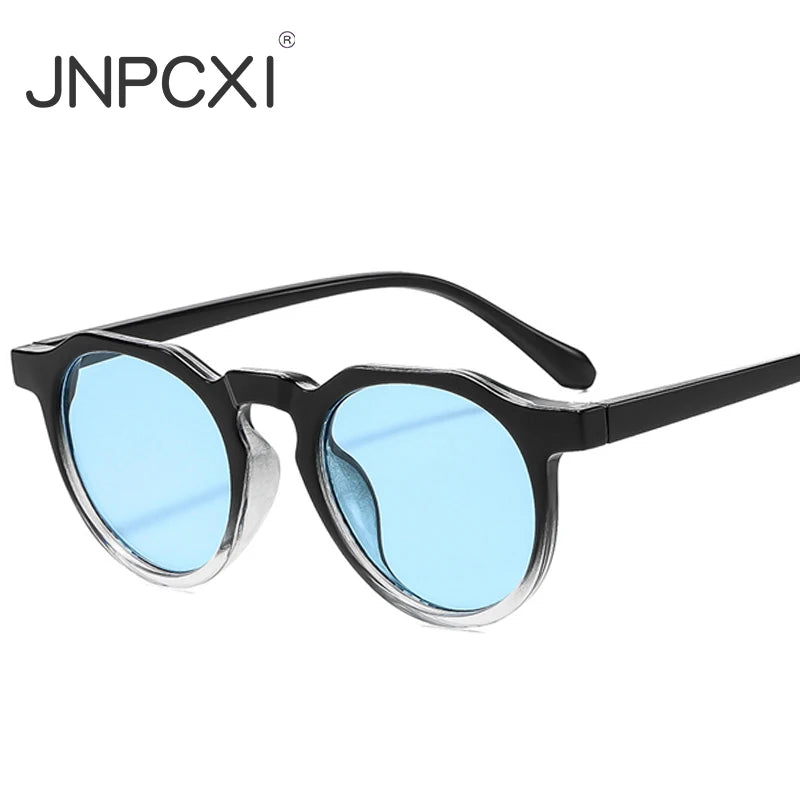 JNPCXI New Retro Oval Punk Men Sunglasses Fashion Candy Color Shades UV400 Women Trending Sun Glasses