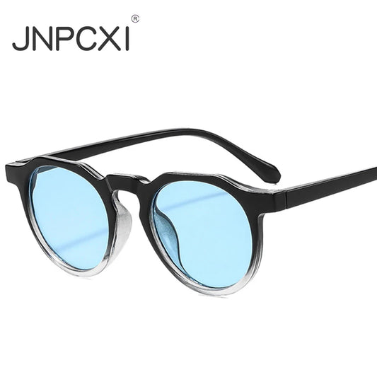 JNPCXI New Retro Oval Punk Men Sunglasses Fashion Candy Color Shades UV400 Women Trending Sun Glasses