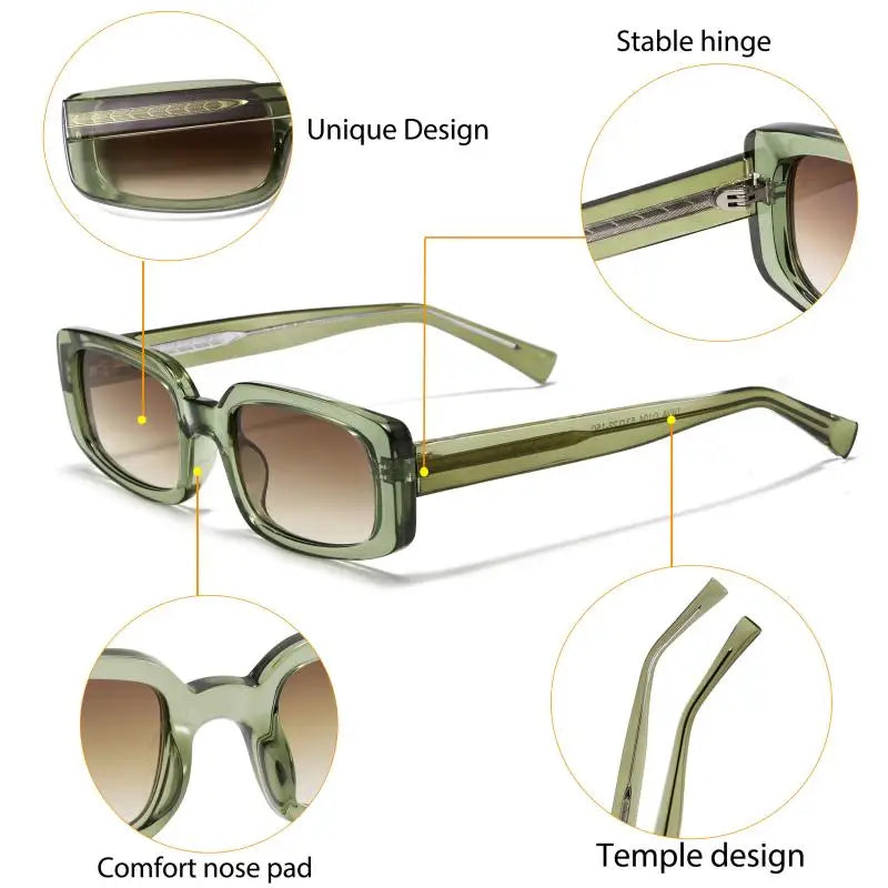 CATERSIDE Punk Sunglasses Men Classic Polygon Design Sun Glasses Woman Party Outdoor Travel Beach Ideal Choice for Gifts